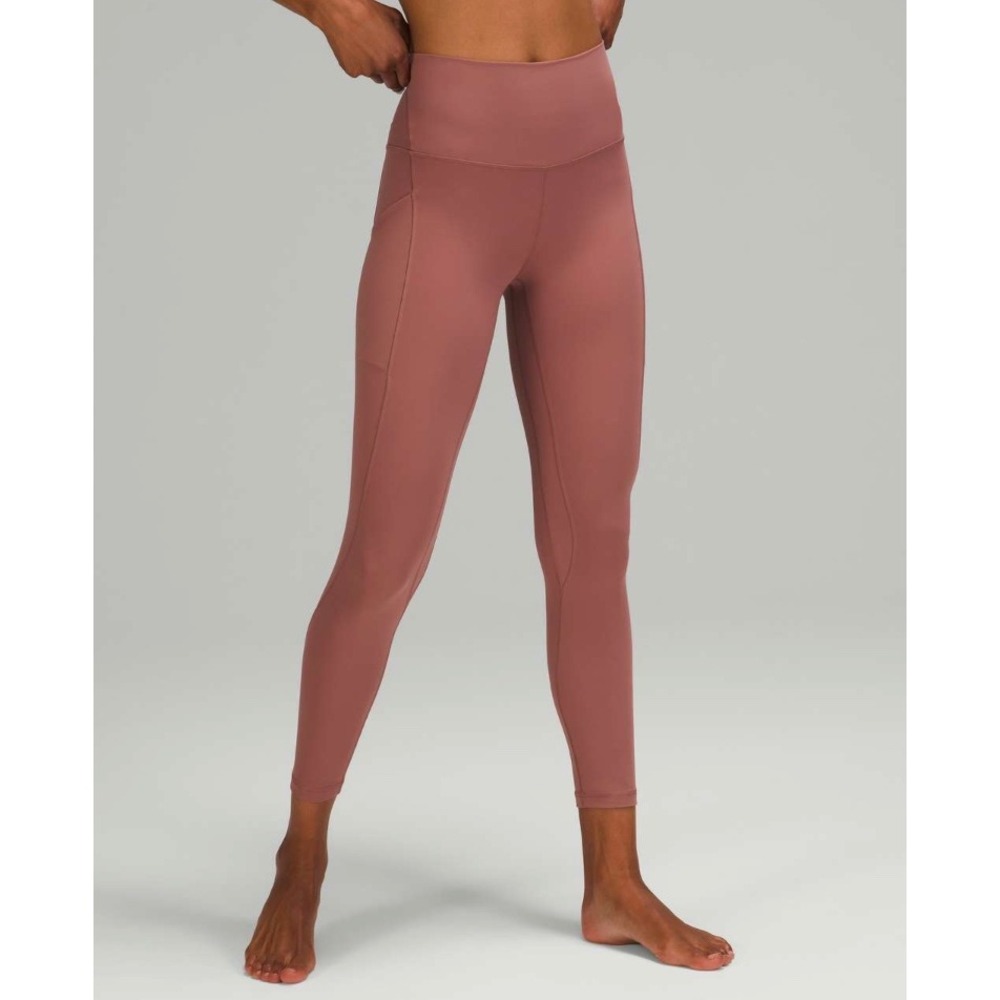 LULULEMON $128 Womens 10 Align High Rise Leggings Pockets 25" Spiced Chai DD20